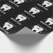 Wisdom Tooth Funny Dental Wise Tooth Puff Dark BG Geschenkpapier (Ecke)
