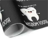 Wisdom Tooth Funny Dental Wise Tooth Puff Dark BG Geschenkpapier (Rolleneckpunkt)