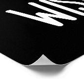 Wisdom Tooth Funny Dental Wise Tooth Puff Dark BG Poster (Ecke)