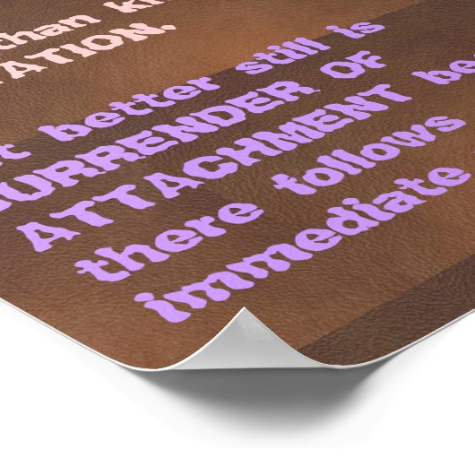 WISDOM-Zitate aus Bhagavad Gita Poster (Ecke)