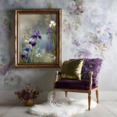 Wisdom's Muse Deep Purple Iris Gold Sage Garden Seidenpapier