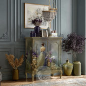 Wisdom's Muse Deep Purple Iris Gold Sage Garden Seidenpapier