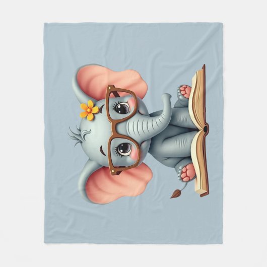 Wise Baby Elephant Fleecedecke (Vorderseite)