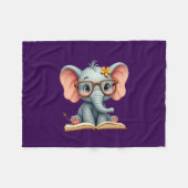 Wise Baby Elephant Fleecedecke (Vorderseite (Horizontal))