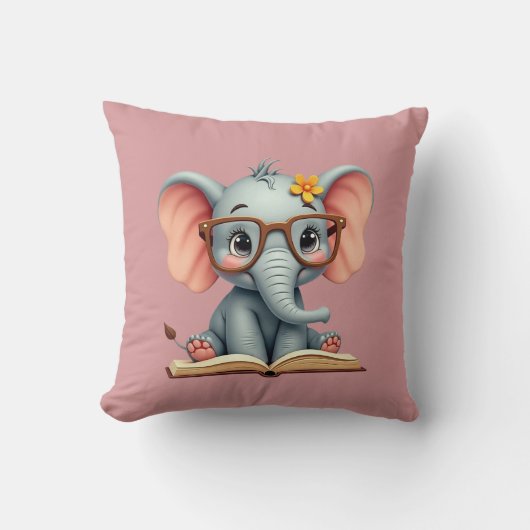 Wise Baby Elephant Kissen (Vorderseite)
