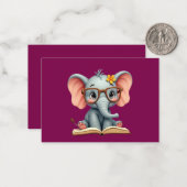 Wise Baby Elephant Mitteilungskarte (Vorderseite/Rückseite Beispiel)