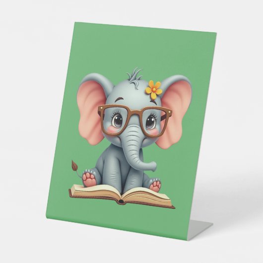 Wise Baby Elephant Sockelschild (Vorderseite)
