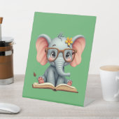 Wise Baby Elephant Sockelschild (In SItu)