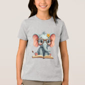 Wise Baby Elephant Tri-Blend Shirt (Vorderseite)