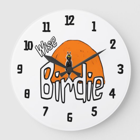 Wise birdie large clock große wanduhr (Vorderseite)