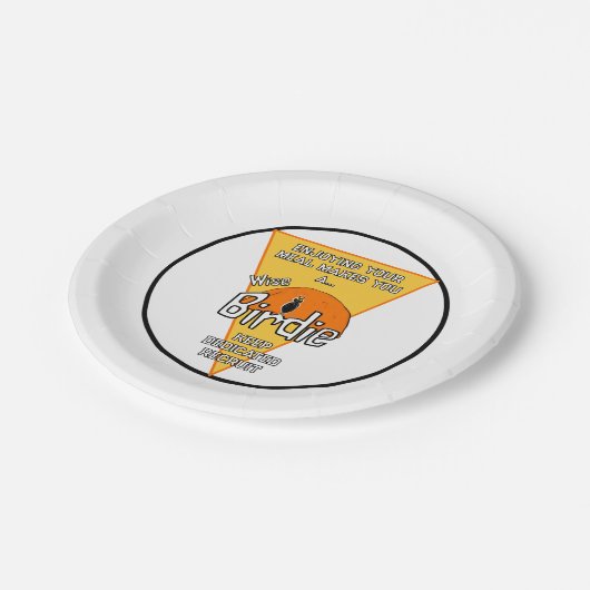 Wise Birdie Pappteller (Schrägansicht)