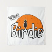 Wise Birdie Tapestes Wandteppich (Vorderseite)