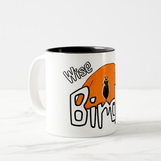 Wise Birdie Zweifarbige Tasse (Vorderseite Links)