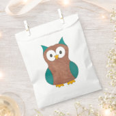 Wise Brown Aquamarin Blue Barn Owl Bird Geschenktütchen (Ausgeschnitten)