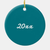 Wise Brown Blue Barwl Bird Animal Vogelbeobachtung Keramik Ornament (Hinten)