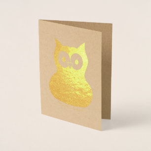 Wise Brown Owl Bird Hoot Animal Gift Folienkarte