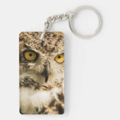 Wise Brown-Uhu, wenn Sie einen Namen hinzufügen Schlüsselanhänger (Rückseite)