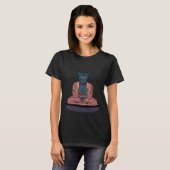 Wise Cat Buddha Ready To Give Advice To Cat  & Hat T-Shirt (Vorne ganz)