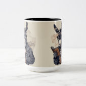 Wise Donkey — Mug Zweifarbige Tasse (Mittel)
