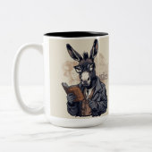Wise Donkey — Mug Zweifarbige Tasse (Links)