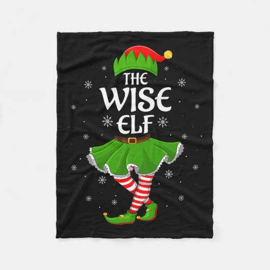 Wise Elf Christmas Family Girls Women Elf Squad Xm Fleecedecke (Vorderseite)