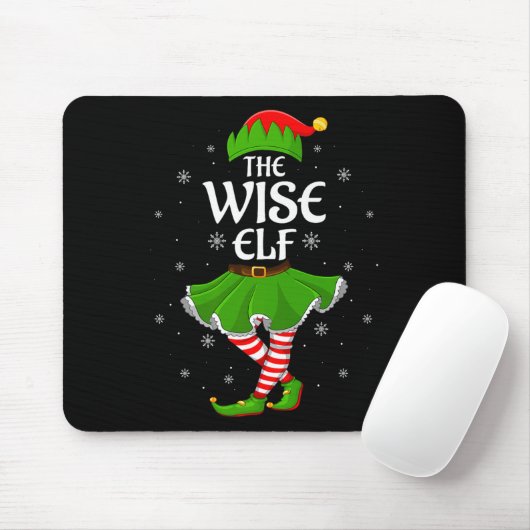 Wise Elf Christmas Family Girls Women Elf Squad Xm Mousepad (Mit Mouse)