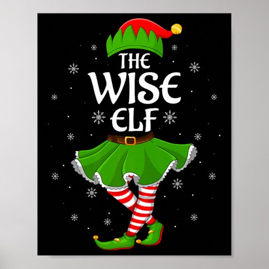 Wise Elf Christmas Family Girls Women Elf Squad Xm Poster (Vorne)