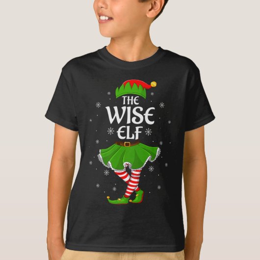 Wise Elf Christmas Family Girls Women Elf Squad Xm T-Shirt (Vorderseite)