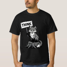 Wise Fox denkt Vintage Tierrechte T - Shirt