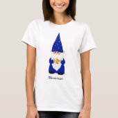 Wise Gnome in Blau mit Lampe verkleidet T-Shirt (Vorderseite)