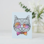 Wise Kitty Kat Postkarte (Stehend Vorderseite)