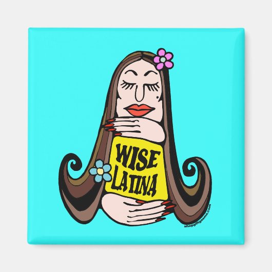 Wise Latina Woman Magnet (Vorne)