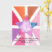 Wise Man Star Urlaubskarte Karte (Gelbe Blume)