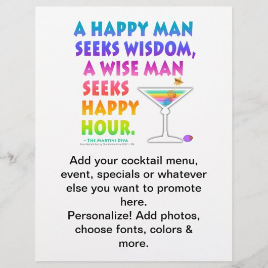 Wise Man sucht Happy Hour Beer Flyer (Vorne)