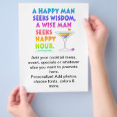 Wise Man sucht Happy Hour Beer Flyer (Hand)