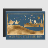 Wise Men Christmas Magnet Card (Vorne/Hinten)