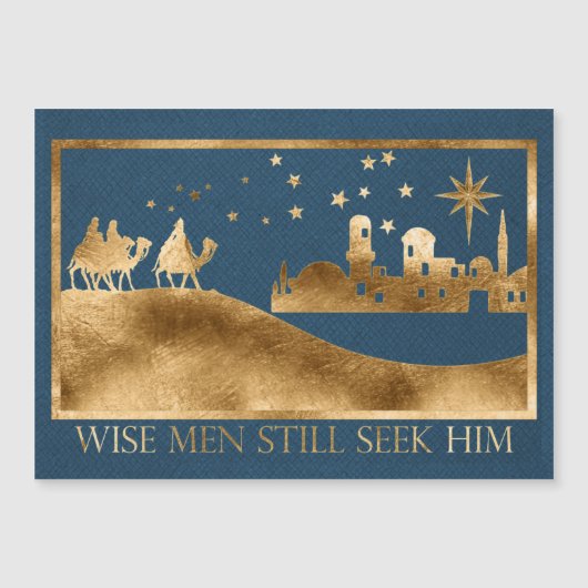 Wise Men Christmas Magnet Card (Vorderseite)