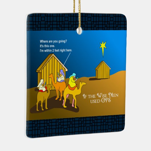 Wise Men Geocaching Christmas Ceramic Ornament (Rechts)