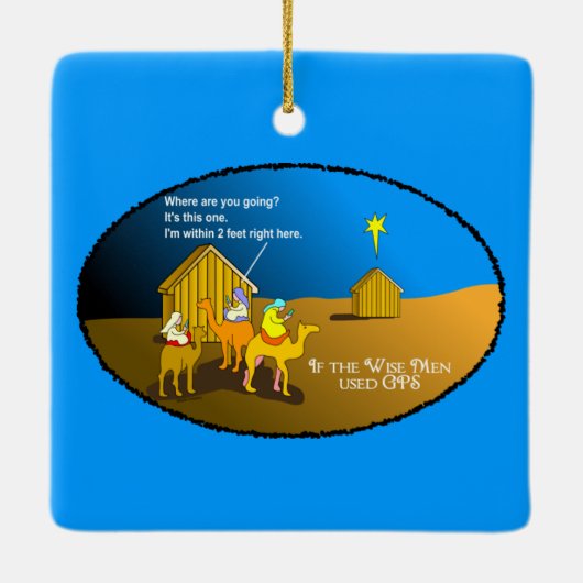 Wise Men Geocaching Keramikornament (Rückseite)