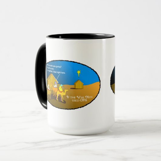 Wise Men Geocaching Tasse (Vorderseite Links)