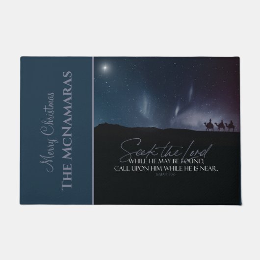 WISE MEN Krippe Weihnachten Personalisierten Fußmatte (Vorderseite)