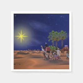 Wise Men Star Weihnachtsgrafik Serviette