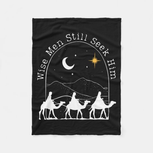 Wise Men Still Seek Him Christian Christmas Jesus  Fleecedecke (Vorderseite)