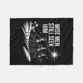 Wise Men Still Seek Him Christian Christmas Jesus Fleecedecke (Vorderseite (Horizontal))