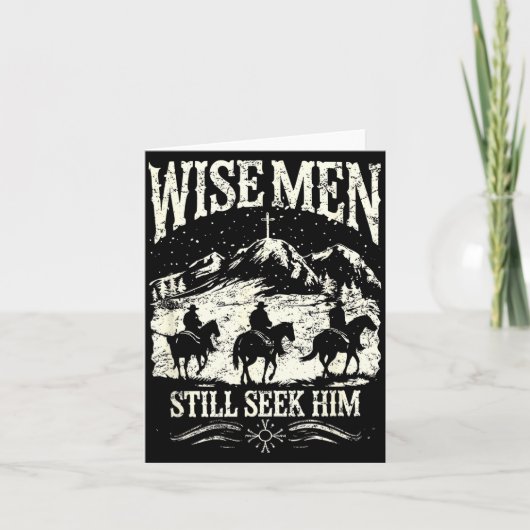 Wise Men Still Seek Him Christian Christmas Jesus  Karte (Vorderseite)