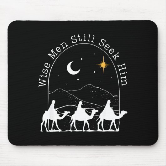 Wise Men Still Seek Him Christian Christmas Jesus  Mousepad (Vorne)