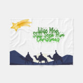 Wise Men Still Seek Him Christmas Fleecedecke (Vorderseite (Horizontal))