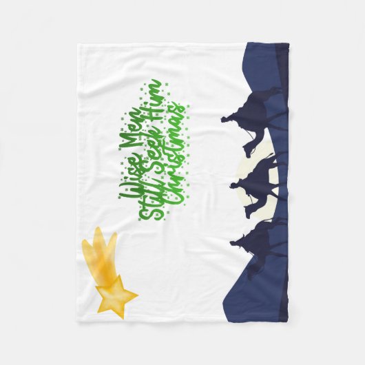 Wise Men Still Seek Him Christmas Fleecedecke (Vorderseite)