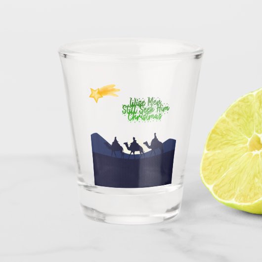 Wise Men Still Seek Him Christmas Schnapsglas (Vorderseite)