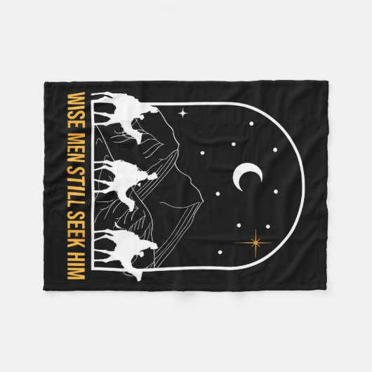 Wise Men Still Seek Him Nativity Scene Christian C Fleecedecke (Vorderseite (Horizontal))